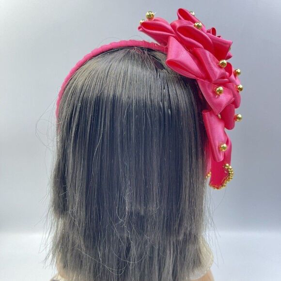 Hair Band Hand-made Hair Accessories For Girls Pink 4 in Wide - Picture 3 of 12